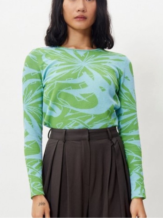 Paloma Wool Tops - Paloma Wool Blue and Green Long Sleeve Graphic Tee